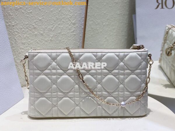 Replica Dior Midi Mini Bag Cannage Lambskin S6006 Latte 4