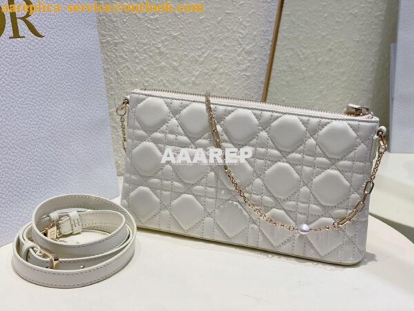 Replica Dior Midi Mini Bag Cannage Lambskin S6006 Latte 5