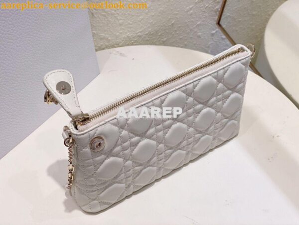 Replica Dior Midi Mini Bag Cannage Lambskin S6006 Latte 6