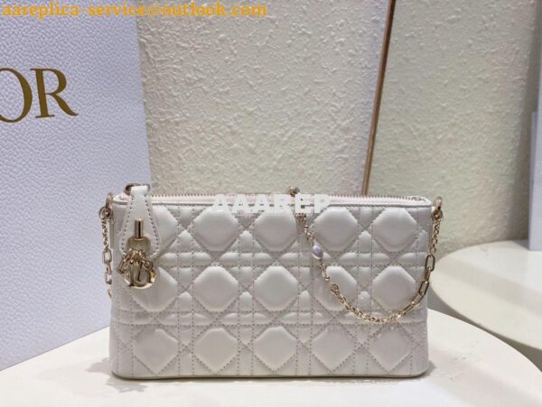 Replica Dior Midi Mini Bag Cannage Lambskin S6006 Latte 8