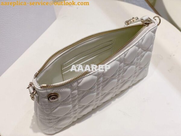 Replica Dior Midi Mini Bag Cannage Lambskin S6006 Latte 9