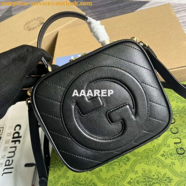 Replica Gucci 744434 Gucci Blondie Top Handle Bag Black 5