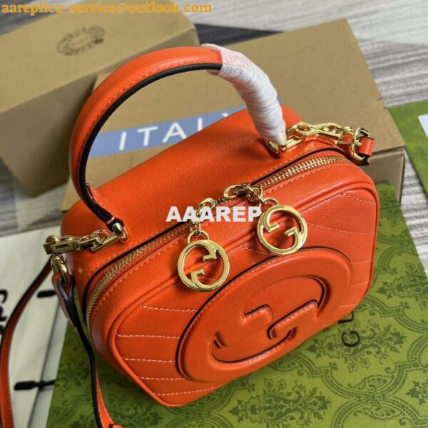 Replica Gucci 744434 Gucci Blondie Top Handle Bag Orange 8