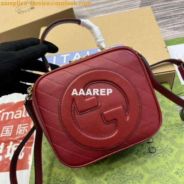 Replica Gucci 744434 Gucci Blondie Top Handle Bag Red 4