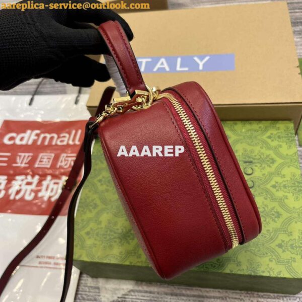 Replica Gucci 744434 Gucci Blondie Top Handle Bag Red 8