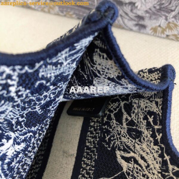 Replica Dior Mini Book Tote S5475 Blue Toile de Jouy Reverse Embroider 9