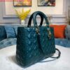 Replica Dior M0566 Large Lady Dior Bag Blue Cannage Lambskin