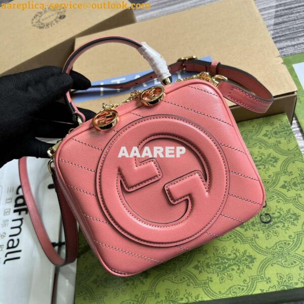 Replica Gucci 744434 Gucci Blondie Top Handle Bag Rose pink 5