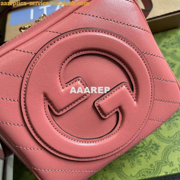 Replica Gucci 744434 Gucci Blondie Top Handle Bag Rose pink 6