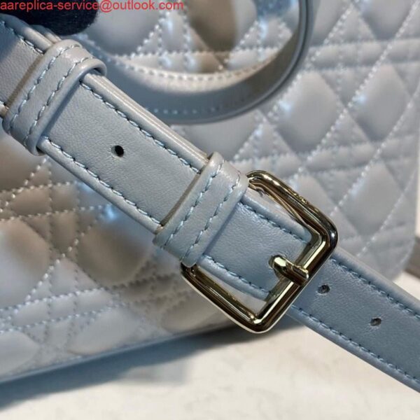 Replica Dior M0566 Large Lady Dior Bag Gray Cannage Lambskin 7