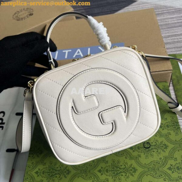 Replica Gucci 744434 Gucci Blondie Top Handle Bag White 5