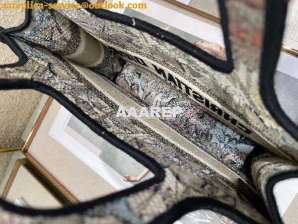 Replica Dior Mini Book Tote S5475 Multicolor Mille Fleurs Embroidery 10