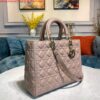 Replica Dior M0566 Large Lady Dior Bag Lake Blue Cannage Lambskin