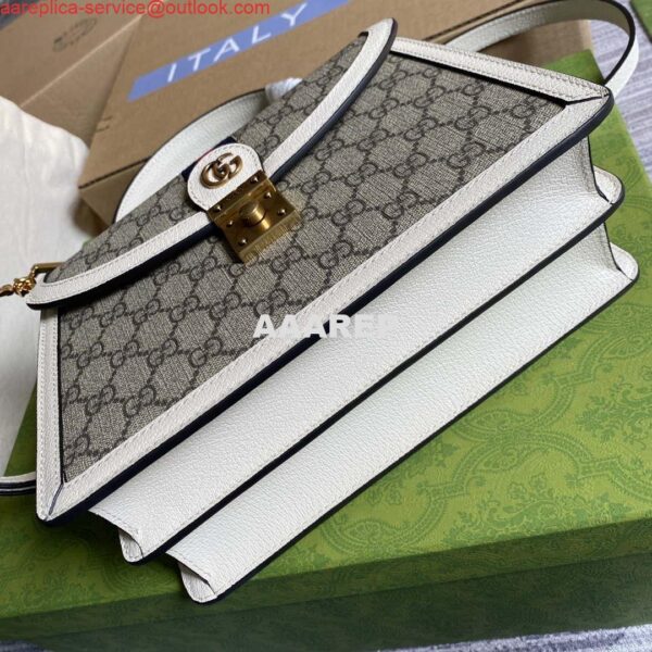 Replica Gucci Ophidia GG small top handle bag 651055 Beige and White 8