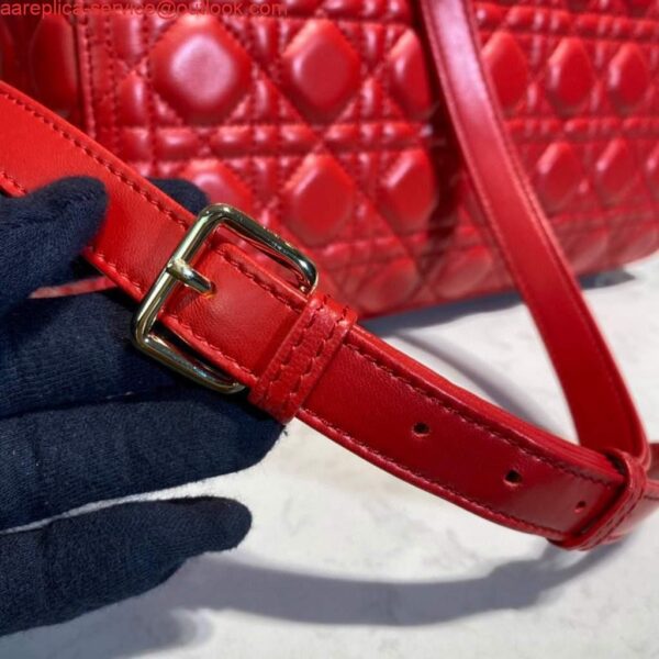 Replica Dior M0566 Large Lady Dior Bag Red Cannage Lambskin 7