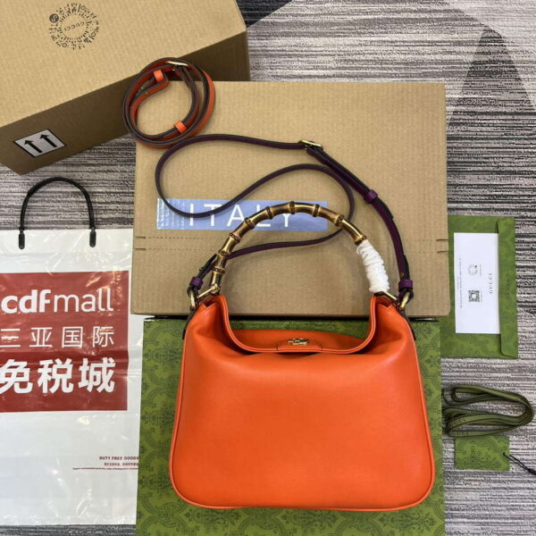 Replica Gucci 746124 Gucci Diana Medium Shoulder Bag Orange 3