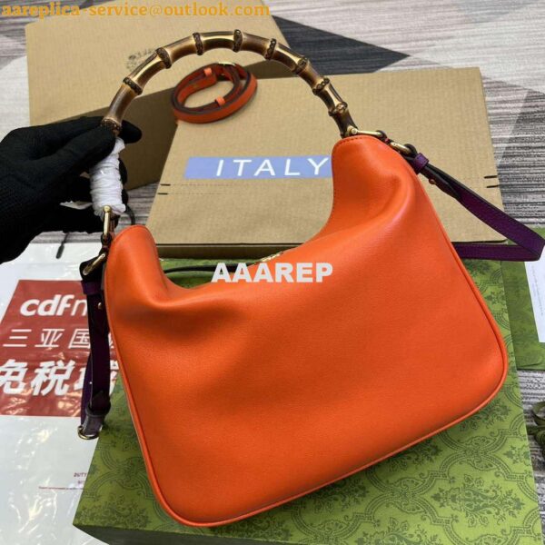 Replica Gucci 746124 Gucci Diana Medium Shoulder Bag Orange 6