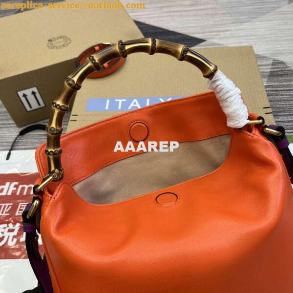 Replica Gucci 746124 Gucci Diana Medium Shoulder Bag Orange 9