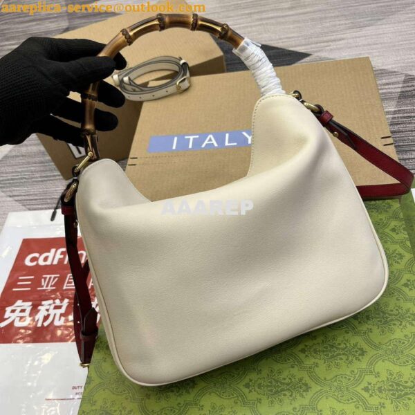 Replica Gucci 746124 Gucci Diana Medium Shoulder Bag White 5