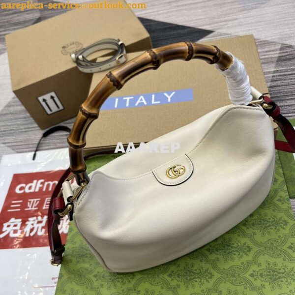 Replica Gucci 746124 Gucci Diana Medium Shoulder Bag White 8