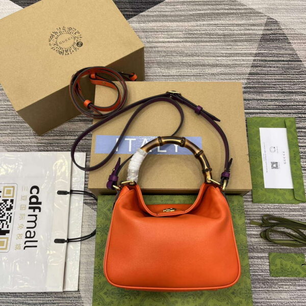 Replica Gucci 746251 Gucci Diana Small Shoulder Bag Orange 3