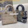 Replica Dior Medium Lady D-Lite Bag White and Black Plan de Paris Embr 2