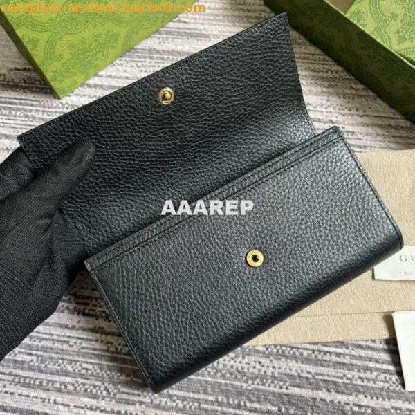 Replica Gucci 750461 Wallet With Interlocking G Python Bow Black 8