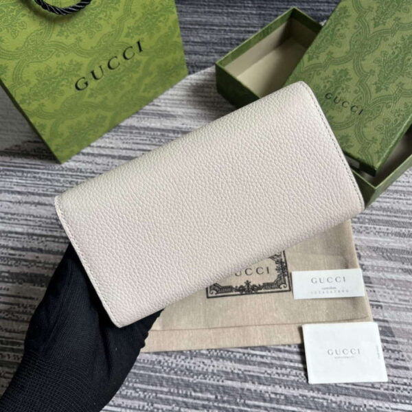 Replica Gucci 750461 Wallet With Interlocking G Python Bow White 3