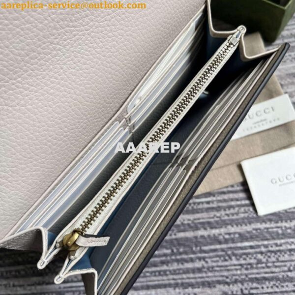 Replica Gucci 750461 Wallet With Interlocking G Python Bow White 10