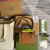 Replica Gucci Diana Mini Tote Bag Ostrich LeatherTop Handle Bag Gucci ‎655661 Green