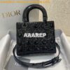 Replica Dior Medium Lady Dior Flap Cover Patent Calfskin Bag M0565 Ash 2