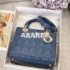 Replica Dior Medium Lady Dior Flap Cover Patent Calfskin Bag M0565 Bla