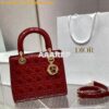 Replica Dior Medium Lady Dior Flap Cover Patent Calfskin Bag M0565 Sto 2