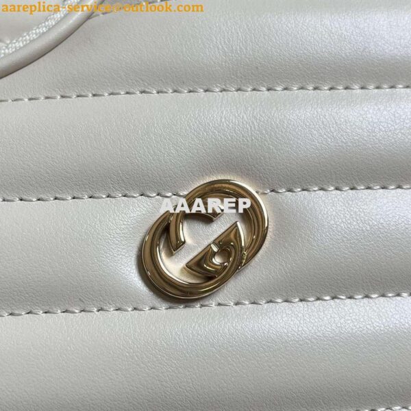 Replica Gucci 751628 Interlocking G Mini Heart Shoulder Bag White 5