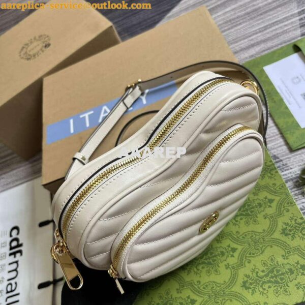 Replica Gucci 751628 Interlocking G Mini Heart Shoulder Bag White 8