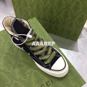 Replica Gucci x Converse Collection High Top Sneaker C517 Black 2