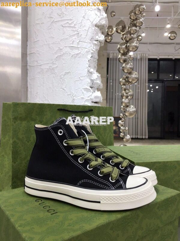 Replica Gucci x Converse Collection High Top Sneaker C517 Black 5