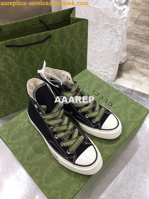 Replica Gucci x Converse Collection High Top Sneaker C517 Black 8