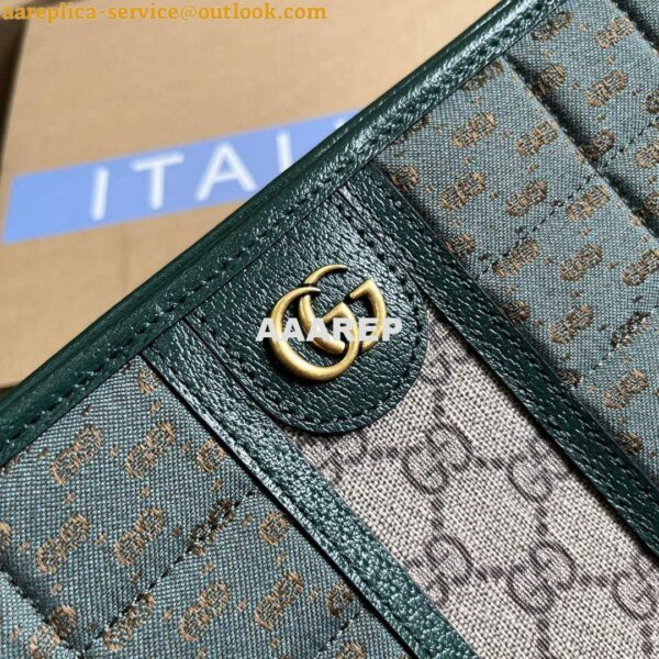 Replica Gucci 751912 Mini GG Canvas Pouch Green 6