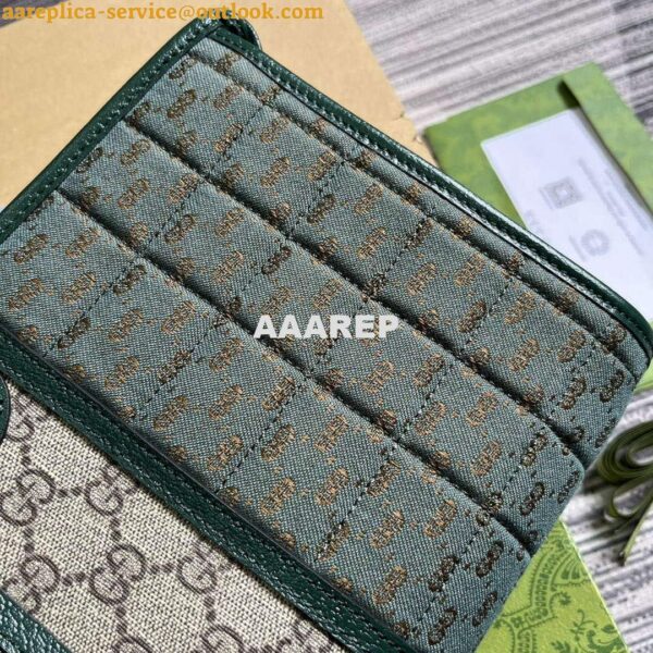 Replica Gucci 751912 Mini GG Canvas Pouch Green 7