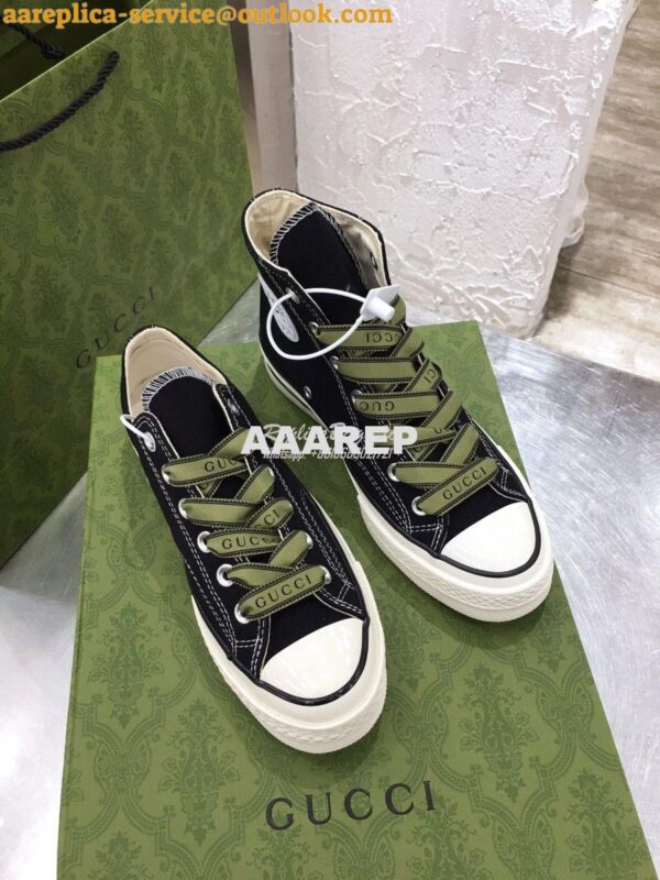 Replica Gucci x Converse Collection Sneaker C516 Black 4