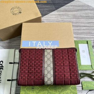 Replica Gucci 751912 Mini GG Canvas Pouch Red