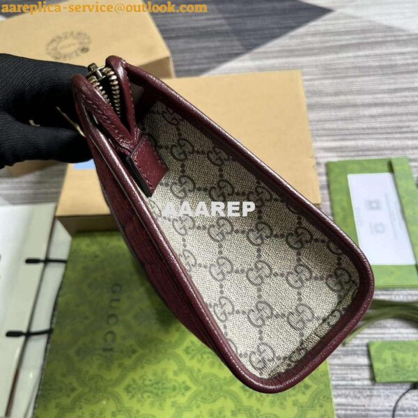 Replica Gucci 751912 Mini GG Canvas Pouch Red 4