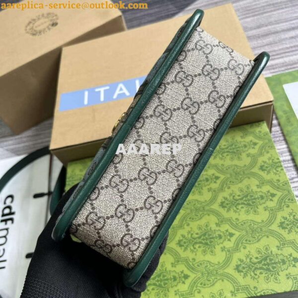 Replica Gucci 751914 Mini GG Canvas Mini Shoulder Bag Green 8