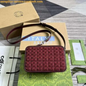 Replica Gucci 751914 Mini GG Canvas Mini Shoulder Bag Red