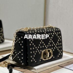 Replica Dior Medium Large Caro Bag Black Gold Lucky Star Cannage Lambs 2