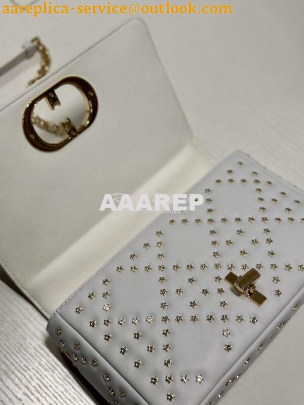 Replica Dior Medium Large Caro Bag Latte Gold Lucky Star Cannage Lambs 8