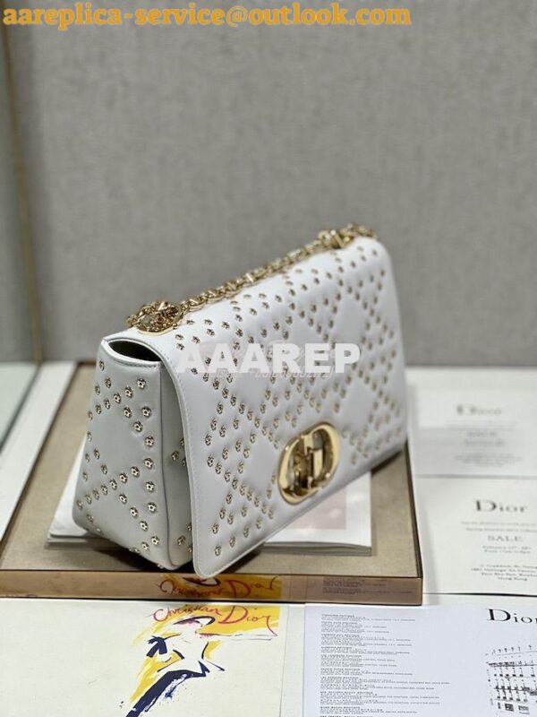 Replica Dior Medium Large Caro Bag Latte Gold Lucky Star Cannage Lambs 14