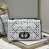 Replica Dior Medium Mallow Rose Lady D-lite Embroidered Cannage Bag M0 2