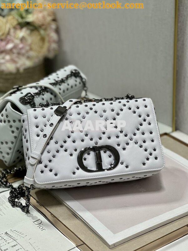 Replica Dior Medium Large Caro Bag Latte Lucky Star Cannage Lambskin M 5